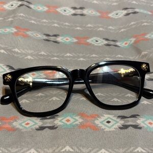 Chrome hearts glasses black and gold color